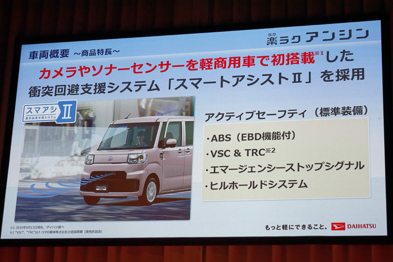 安心して運転できる先進安全装備を用意