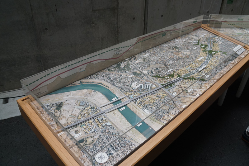 三郷側から見た模型