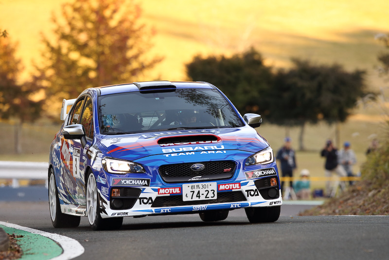 総合2位の新井敏弘/田中直哉組 富士アライモータースポーツWRX（スバルWRX STI）