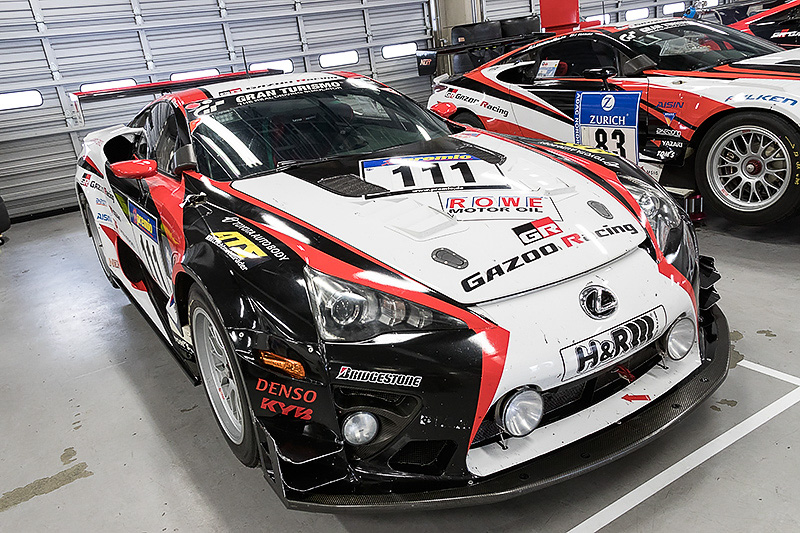 2011年のニュルブルクリンク24時間レースに出場したLEXUS LFA。参戦時のゼッケンは＃87