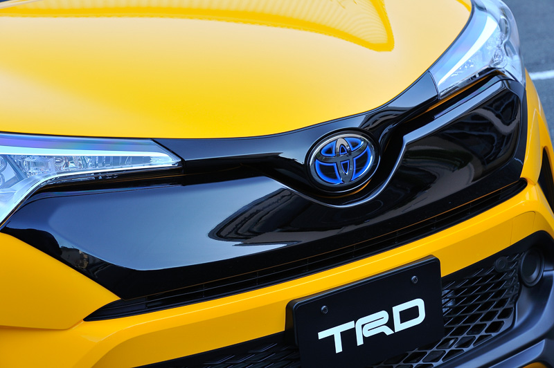 フロントバンパーガーニッシュは写真のブラックのほか、シルバーも用意されている