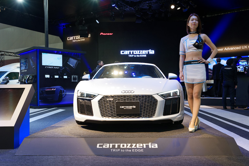 CYBER NAVIを搭載したアウディ R8も展示