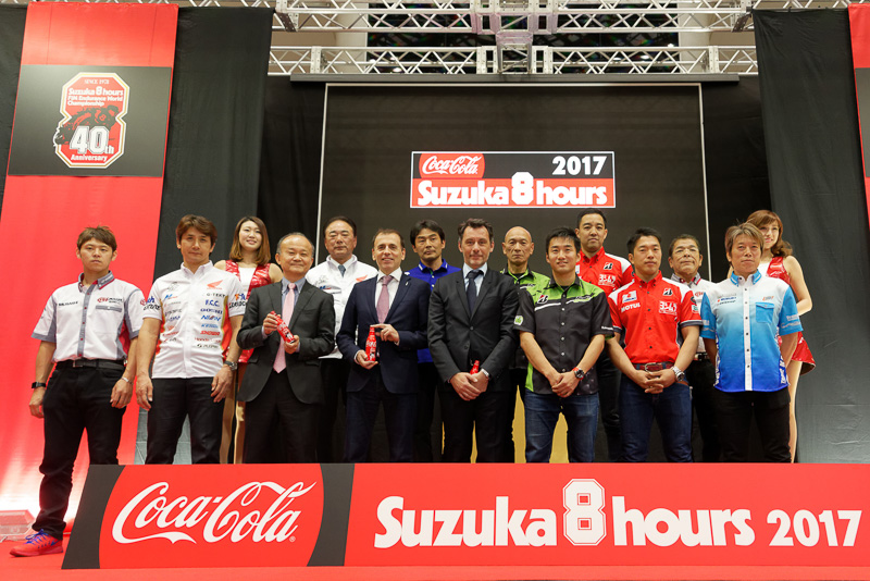 中上選手、伊藤選手、レオン・ハスラム選手が参戦表明した鈴鹿8耐の発表会