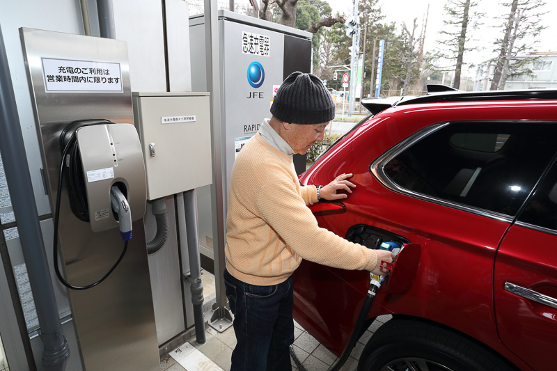 急速充電器で給電できるのはありがたい