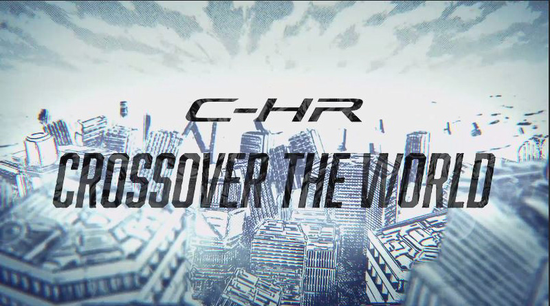 北斗の拳のキャラクターたちとC-HRが、原哲夫氏が描くマンガそのものの世紀末の世界を躍動感たっぷりに駆け巡る