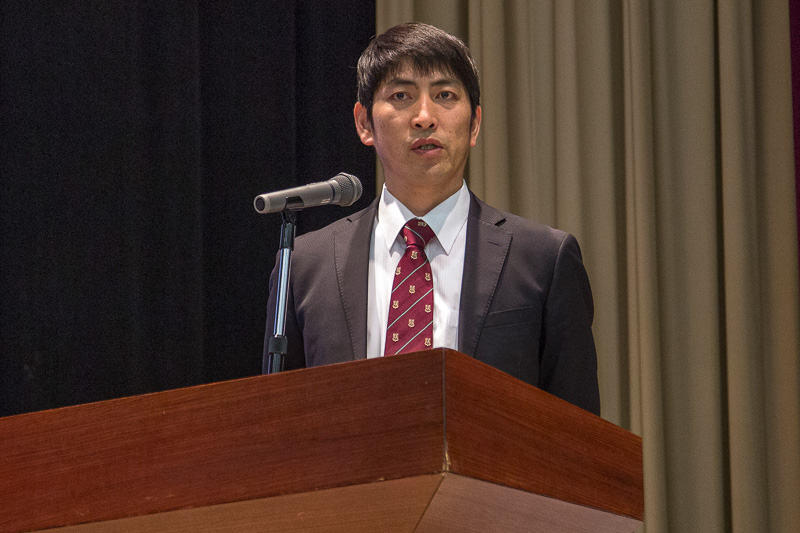 報道公開に参加した経済産業省 製造産業局 自動車課 電池・次世代ITS推進室長の奥田修司氏。Jtownについて色々な期待を語ったあと、「産学官の連携によって活用されるときに、自動運転評価やこの施設の活用法などについて、活発に議論が行なわれる場となってほしい」とコメントした