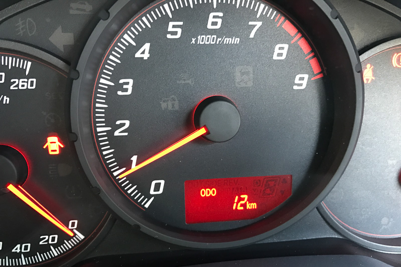 新古車で購入時の走行距離はわずか12kmだった