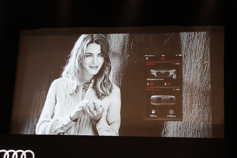 インフォテイメントシステム「アウディコネクト」のうち、「safety＆service」で用意される4つの機能。万が一の事故のとき、車両から自動的に緊急のSOSコールを発信したり、コールセンターと通話しつつ車両の位置データや車両の状態をコールセンターに送るといった機能が利用できる