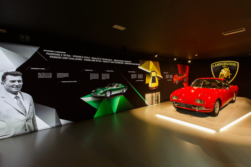 「ランボルギーニ・ミュージアム」展示風景