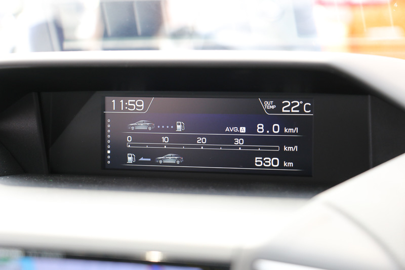 センターコンソール上部に設置される「マルチインフォメーションディスプレイ」の表示内容