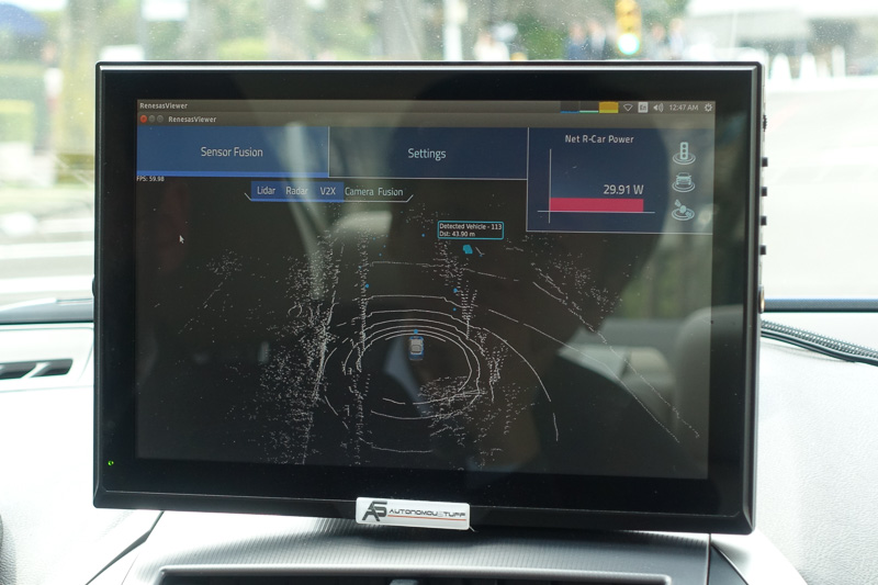 認識結果。LiDARの出力結果をベースに作られているように見える