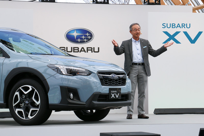 「税別で200万円を切るスターティングプライスとして、あらゆる環境で使える新型SUVらしく、より多くのお客さまにスバルの『安心と愉しさ』の魅力をお届けしたいという思いを込めています」と語る細谷氏