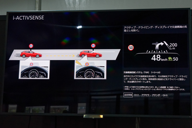 交通標識をヘッドアップディスプレイ内に表示する「交通標識認識システム」