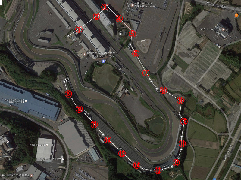 この日最長のGPスクエア～2コーナールート