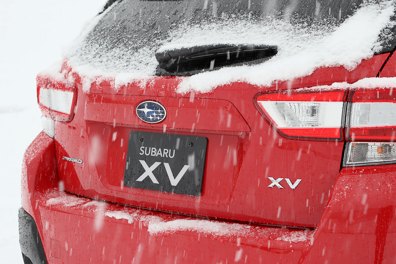 新型「XV」の各部。樹脂製パーツを各所に使うことでアクティブなイメージを表現。実際の使い勝手もよさそうだった