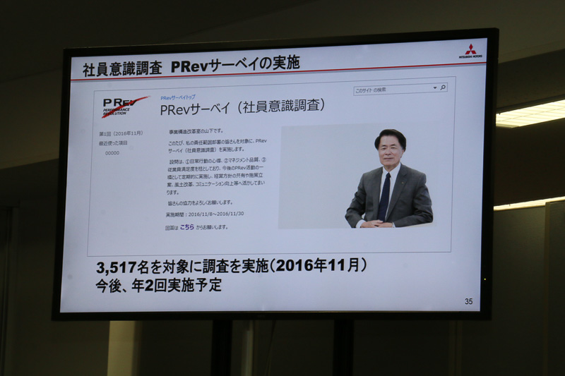 PRev活動を目的とした社内意識調査も実施。今後も2回/年のペースで続けられる予定