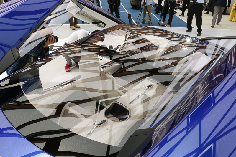 シースルータイプのルーフを使ってキャビンに開放感を与えている