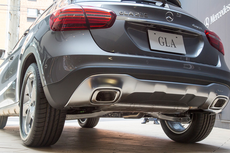 「パンチドグリル」と新デザインの前後バンパーを採用。リアコンビネーションランプは新型「Eクラス」にも採用した「クリスタルルック」が取り入れられた。状況に応じて調光できる機能を持っている