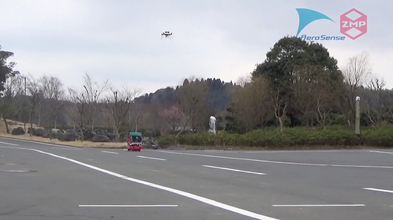 ZMPの自動追尾機能付き台車「CarriRo」で運用するユースケースも想定している