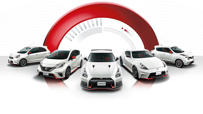 日本で展開する「マーチ」「ノート」「GT-R」「フェアレディZ」「ジューク」の5車種