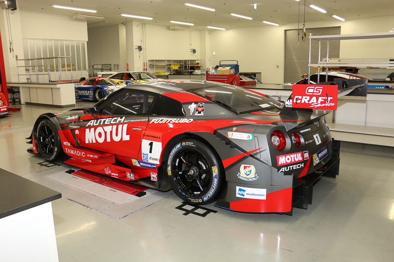 NISMO大森ファクトリーの奥にあるスペースで歴代レース車両の整備なども行なわれている