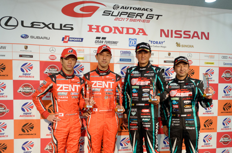 GT500/GT300でポールポジションを獲得した2チーム4選手