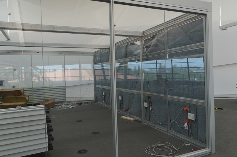 電話スペースと図書館予定地