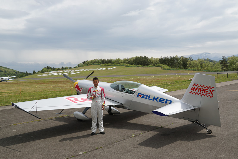 トレーニングが披露されたふくしまスカイパーク。今後、レースで使用する機体も日本に運ばれ千葉大会に向けて調整を続けるという