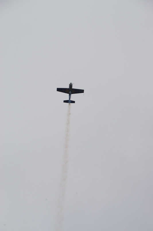 デモフライトでは、キリモミ状態や地上スレスレの飛行などを披露した