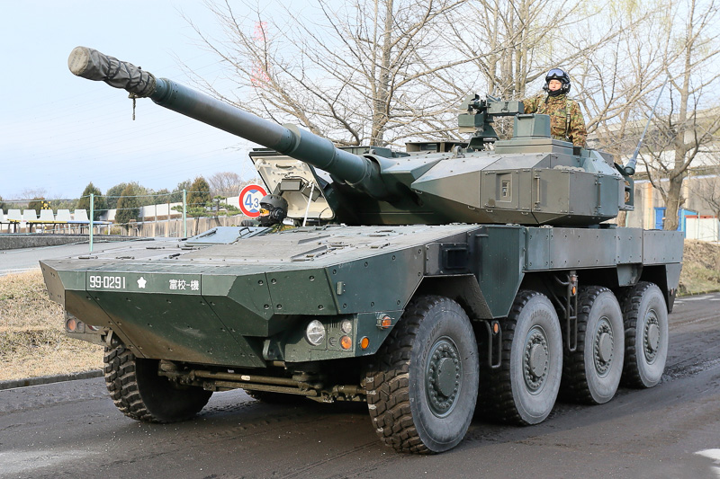 5月13日～14日に静岡ホビーショーの会場に展示予定の陸上自衛隊「16式機動戦闘車」。こちらは8輪車