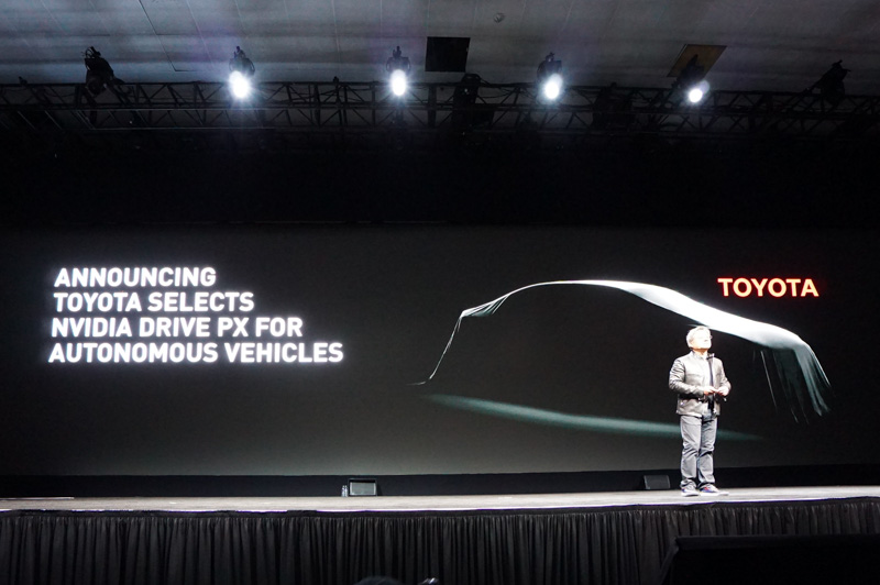 NVIDIA 創設者兼CEO ジェンスン・フアン氏は、GTCの基調講演でトヨタ自動車がNVIDIAのXavierを自動運転のシステムに採用することを発表した