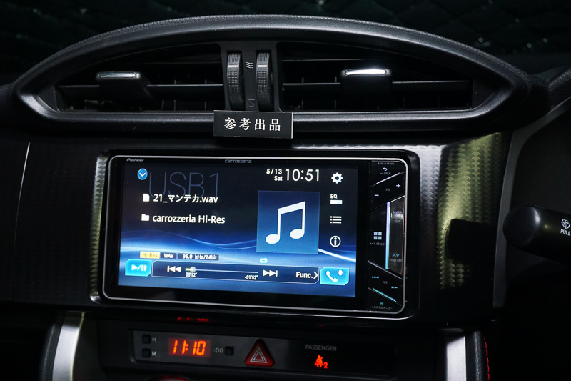 「TS-V173S」や参考出品のユニットを搭載して、ハイレゾ音源の再生を体験できる