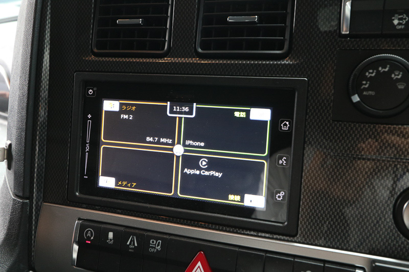 室内にはApple CarPlayに対応したオーディオを装備