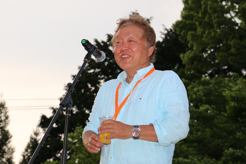 大会副会長を務める安威正樹氏。「今回も事故なく終われてよかったと思います。今日のように、日ごろはできないような面白いことができるこのイベントを来年も続けたいと考えています」と次回大会開催に向けた意気込みを語った