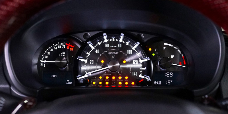 メタルメーターキットEVO 点灯イメージ