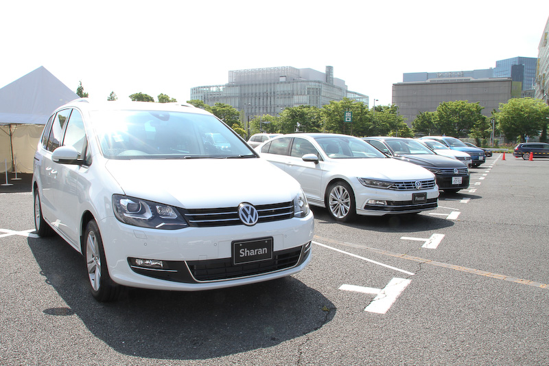 会場にはフォルクスワーゲンのオールラインアップが展示されるとともに、試乗も可能