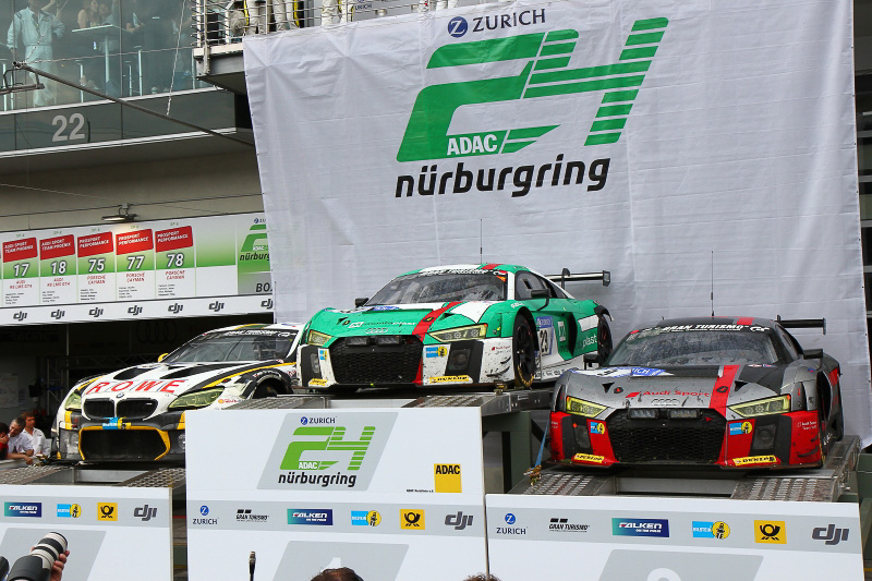 ニュルブルクリンク24時間耐久レースはマシンのポディウムが用意される