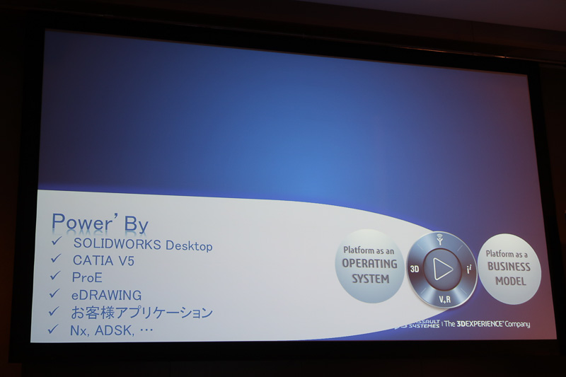 「3Dプリンティングバリューネットワーク」では「ソリッドワークス デスクトップ」「CATIA V5」などのダッソー・システムズが手がけるデータだけでなく、ユーザーが使っている多彩なソフトウェアに対応