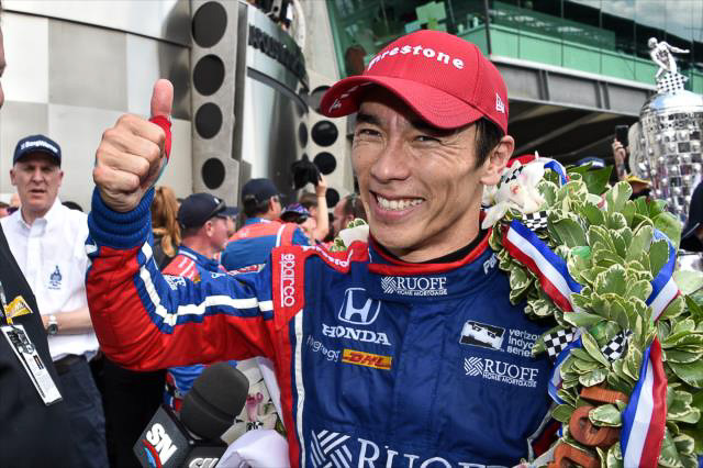 インディ500で優勝した佐藤琢磨選手