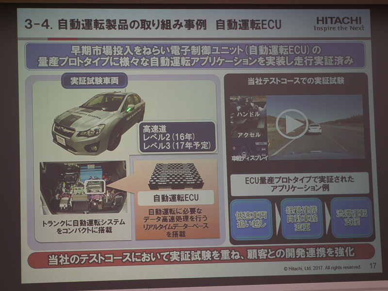 自動運転製品の取組事例