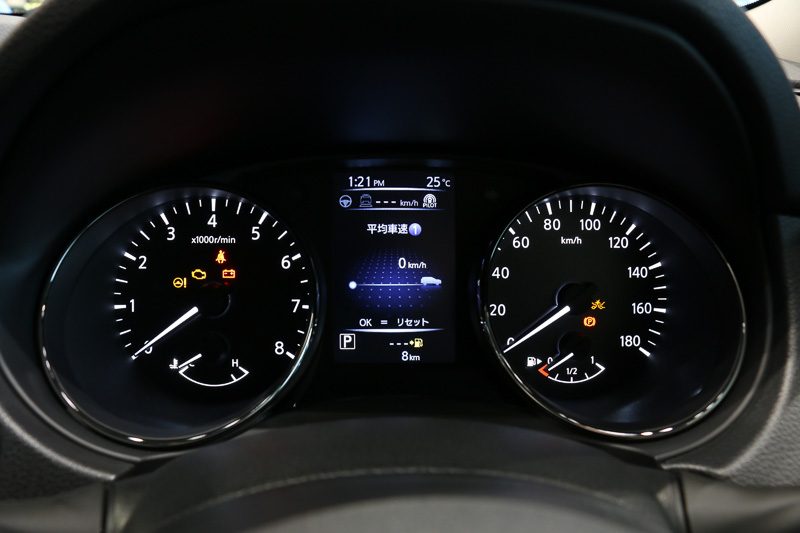 大型2眼式メーターのあいだに、5インチのアドバンスドドライブアシストディスプレイを設定