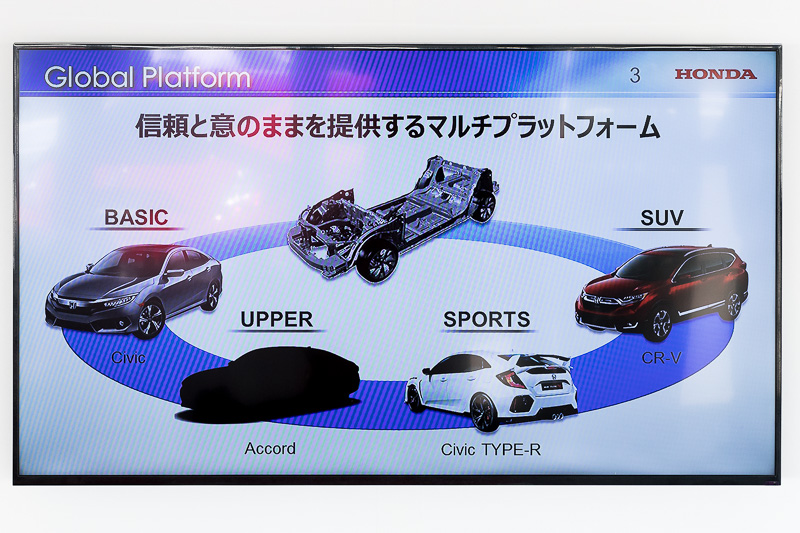 今秋登場の新型「アコード」にも新型シャシーが採用されるという