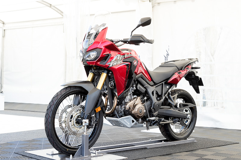 会場ではアドベンチャーモデル「Africa Twin（アフリカツイン）」やスーパースポーツモデル「CBR1000RR SP」の展示も行なわれた