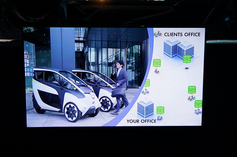 トヨタ自動車の持続可能なモビリティに向けた取り組みを示すスライド