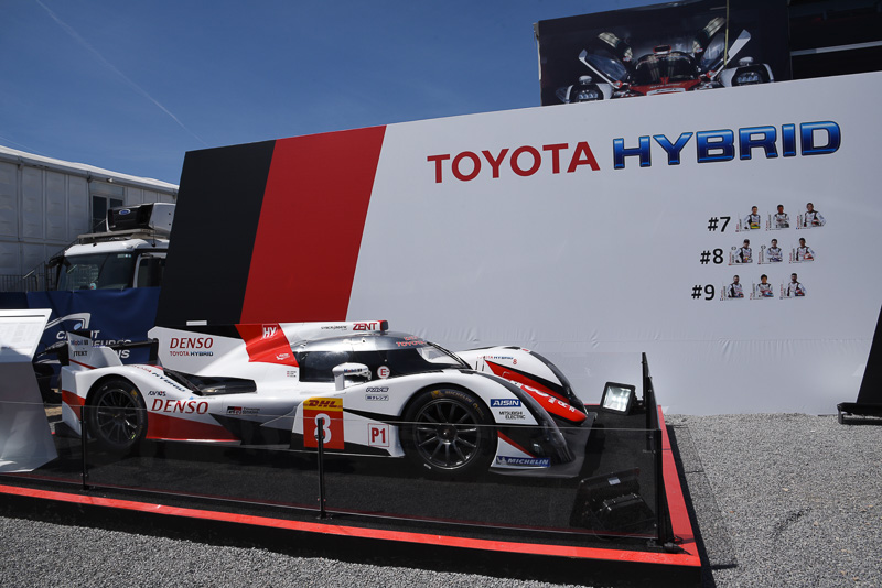 ル・マンのサルトサーキットに設置されているトヨタのホスピタリティスイートで決勝前プレスカンファレンスが行なわれた