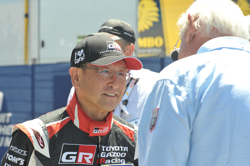 ル・マン24時間レースのスタートに駆けつけたトヨタ自動車株式会社 代表取締役社長 豊田章男氏