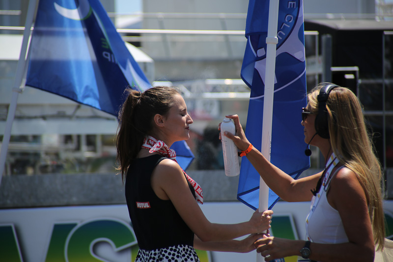 スタート前の一コマ。非常に暑いル・マン24時間レースとなっている