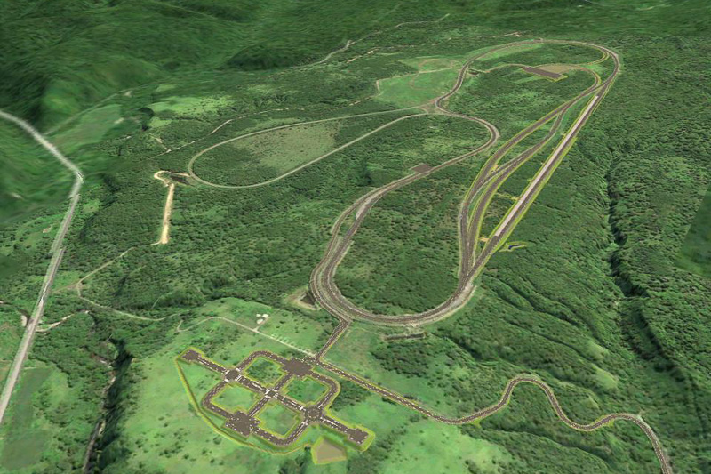 「高度運転支援技術テストコース」新設後の「スバル研究実験センター美深試験場」完成予想CG