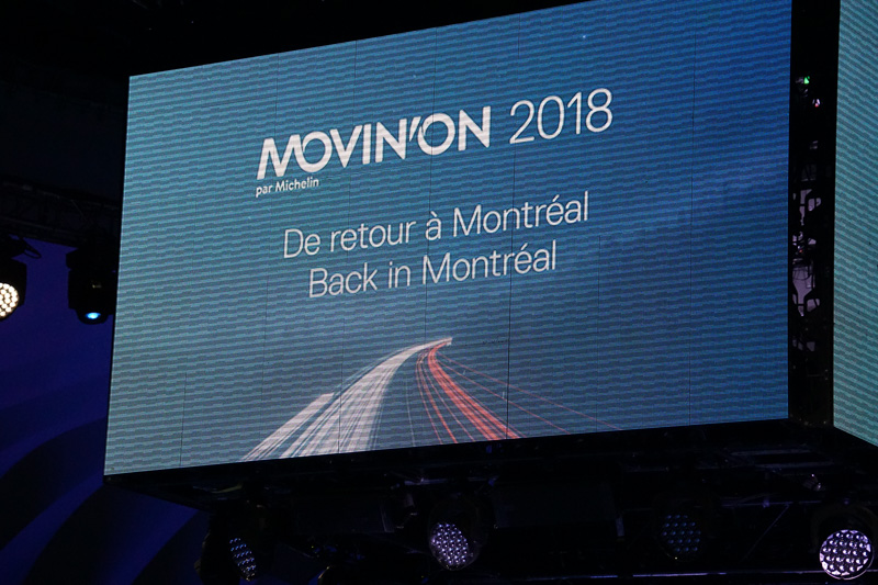 ミシュラングループCEO Jean‒Dominique Senard氏より2018年もモントリオールにおいてMOVIN'ONを開催することが発表された