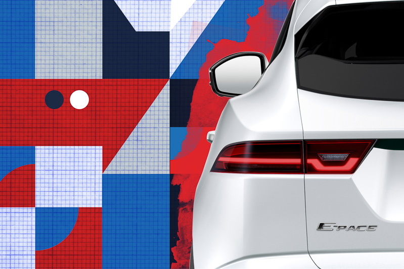 リアコンビネーションランプは「F-PACE」や「I-PACE コンセプト」と共通性のあるデザインとなっている